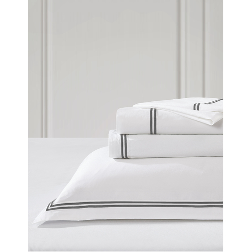 Santiago Queen Bed Sheet Set Charcoal Grey