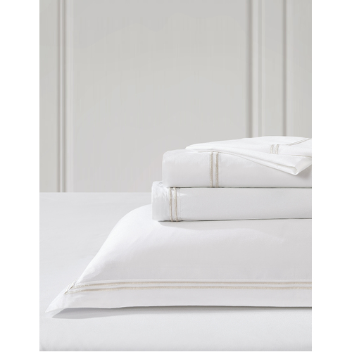 Santiago Queen Bed Sheet Set Beige Stone