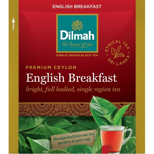 500 x English Breakfast Dilmah Tea Bags - Individually Wrapped