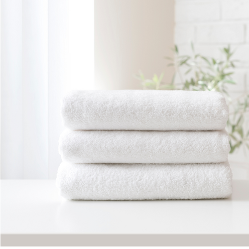 Bath Towel Logan & Mason White Executive 525gsm Commercial 