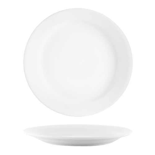 6 x Vitroceram Round Plate 160mm Narrow Rim White