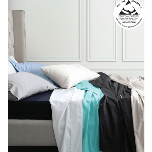 White King Single Sheet Set 400T - Logan & Mason