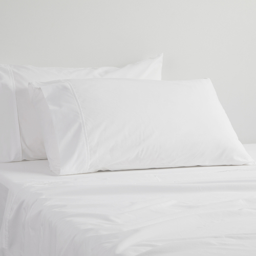 Single Sheet Set 250TC Polycotton Percale - White