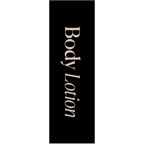 Black 35 x 110mm Body Lotion Label for Alva Bottle