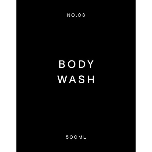 Black 55 x 70mm Body Wash Label for Alva Bottle