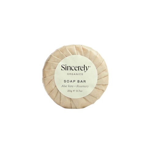 Sample Sincerely Organics Pleat Wrapped Soap Bar 20g